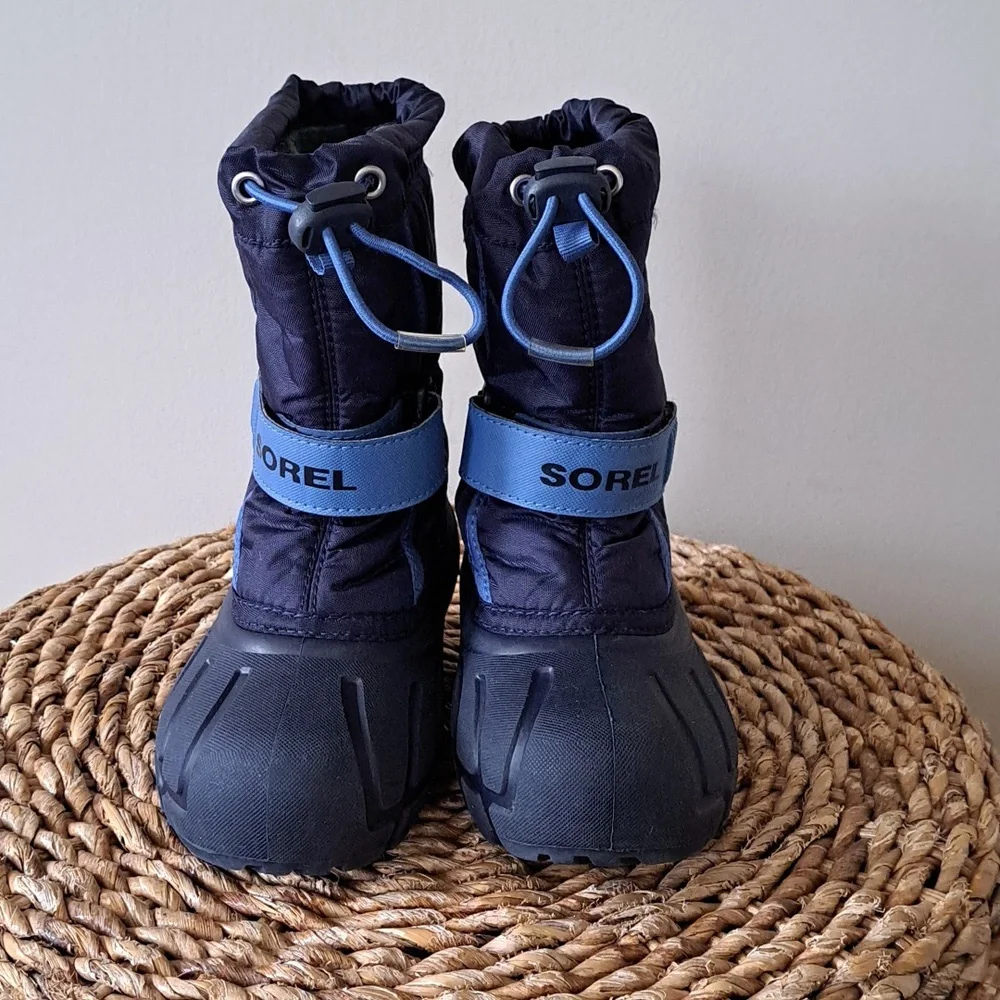 Sorel Youth Snow‎ Flurry Navy/Black Winter Waterproof/Insulated Boots 11